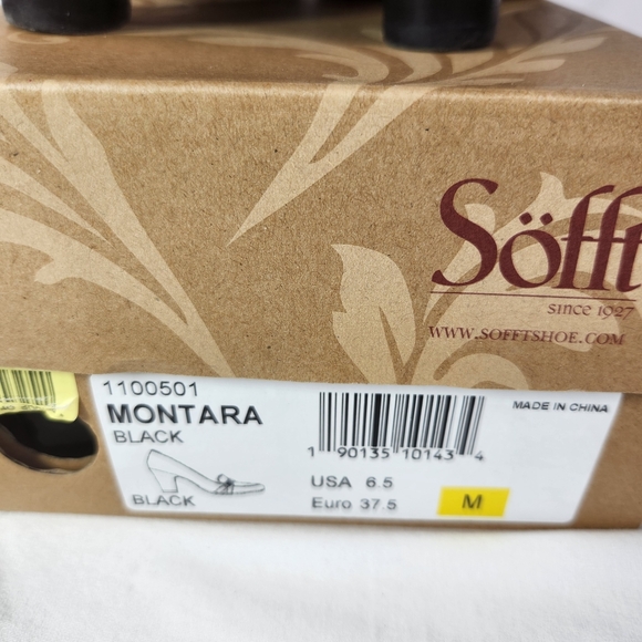 Sofft Black Heels 3" Size 6.5 Loafer Style - Picture 8 of 13